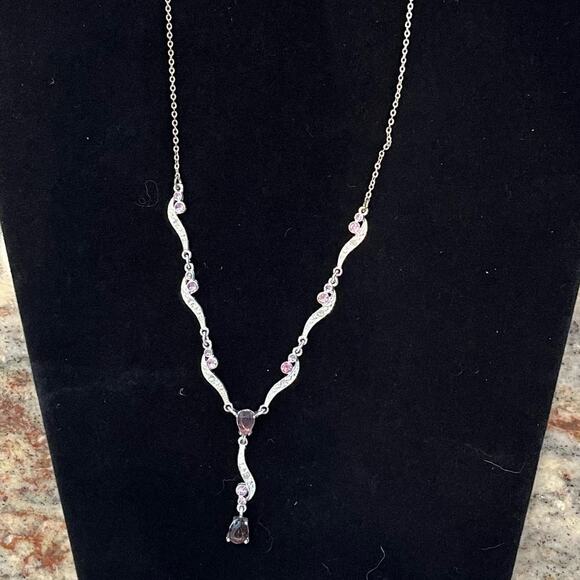 Avon Birthstone Earring and Necklace Gift Set June in Silver and Moonstone - Picture 1 of 9